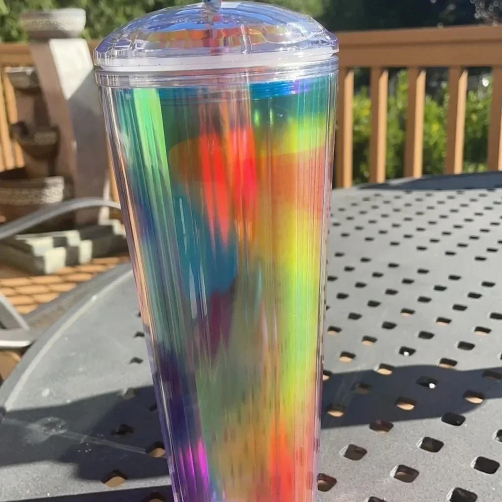 Starbucks rainbow kaleidoscope 24 Oz tumbler